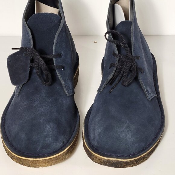 Clarks Originals Desert Boots Navy Suede Size 11.5 - Picture 9 of 12